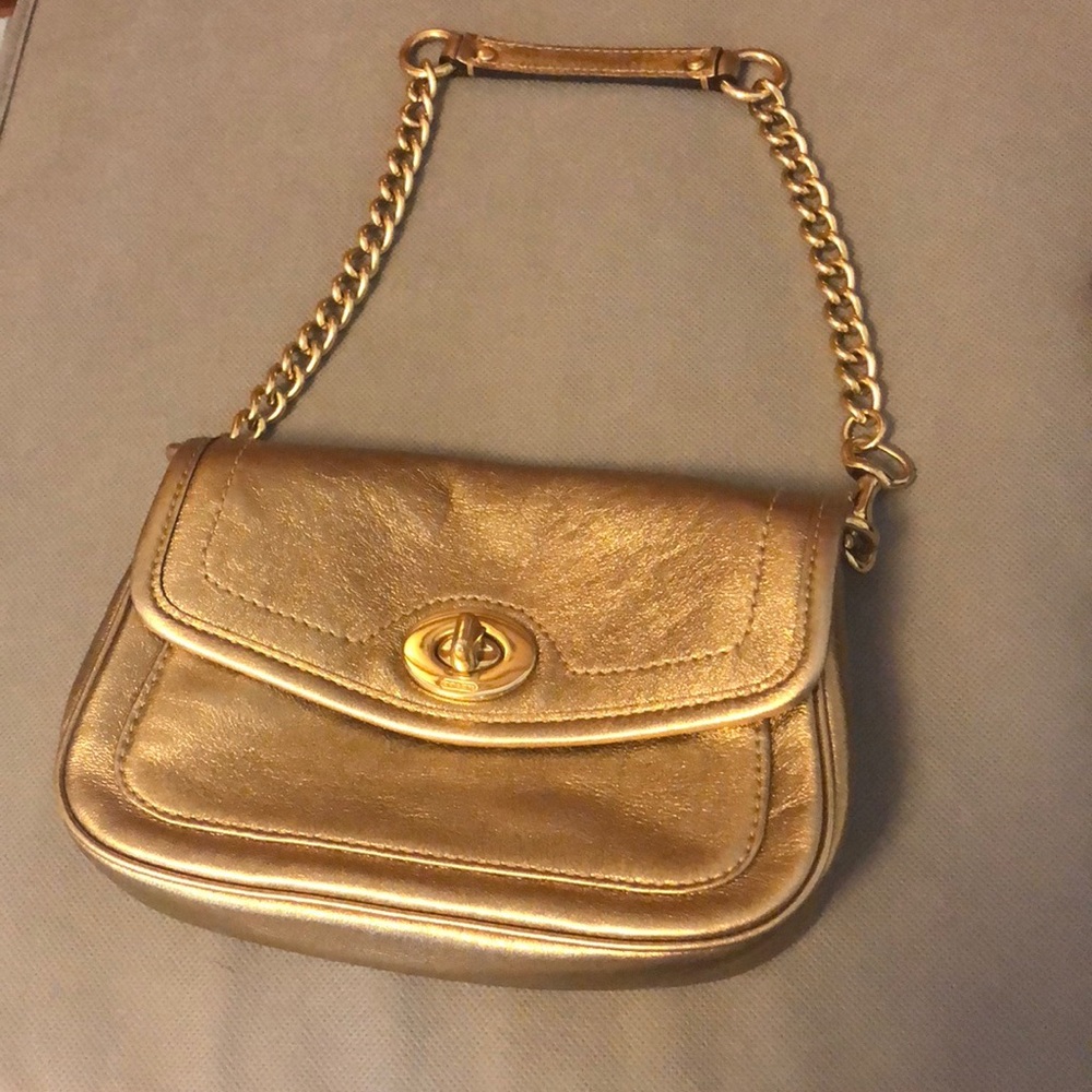 Coach gold purse